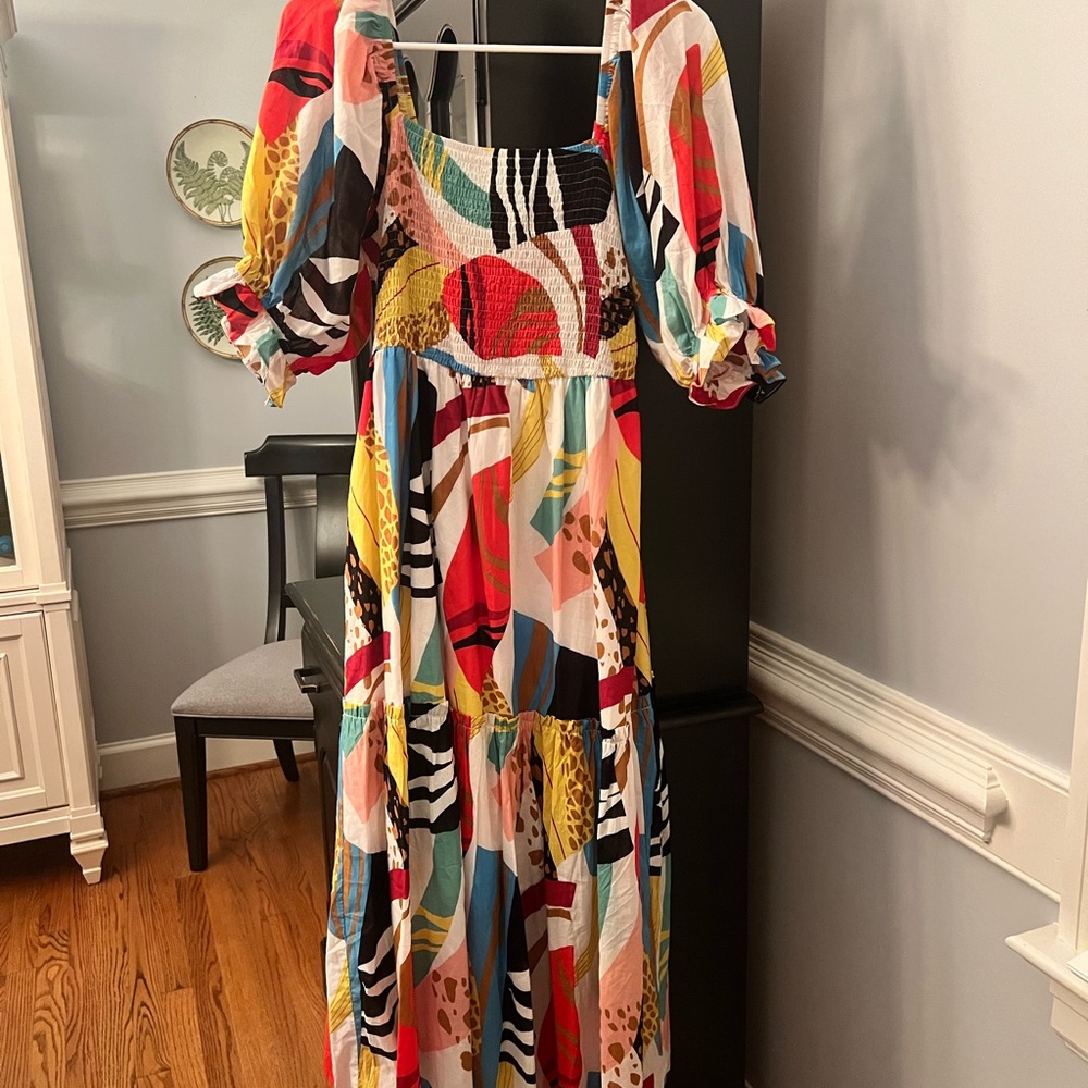 Vibrant Patchwork Maxi Dress